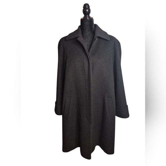 Rare Vintage Albert Nipon Women's Wool Trench Coat Fits Modern 10–12 Tagged 6P